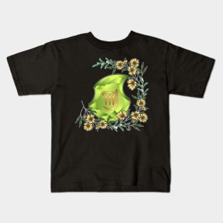 Bard from FF14 Job Crystal with Flowers T-Shirt Kids T-Shirt